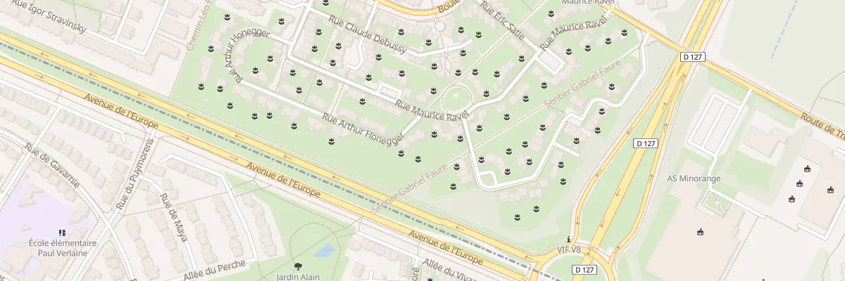 Plan du 1 Rue Arthur Honnegger à Guyancourt