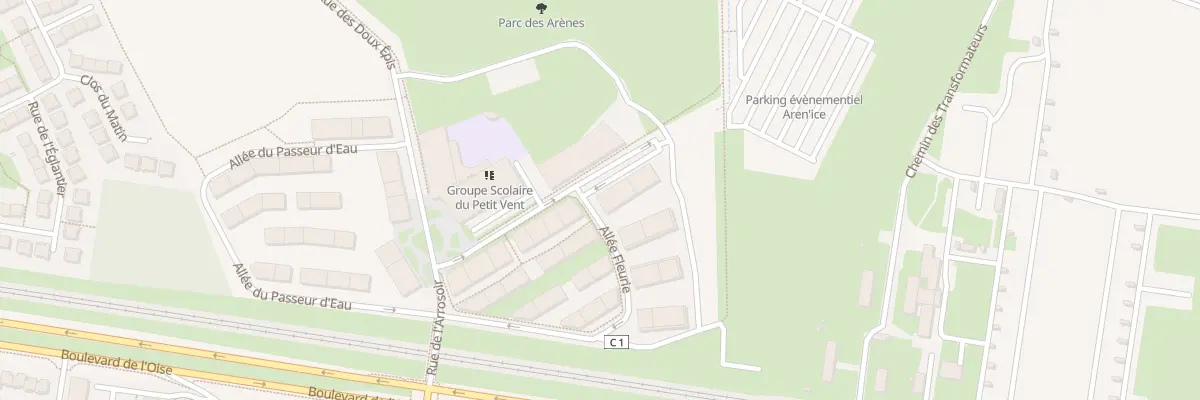 Plan du 5 Pl du Coeur Fleuri à Cergy
