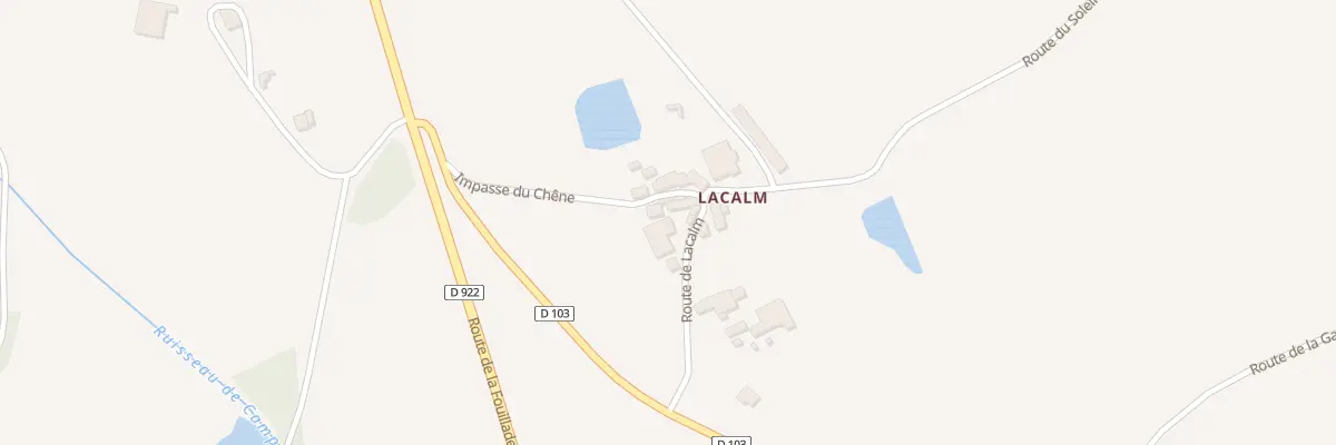 Plan du 134 Lacalm à Sanvensa