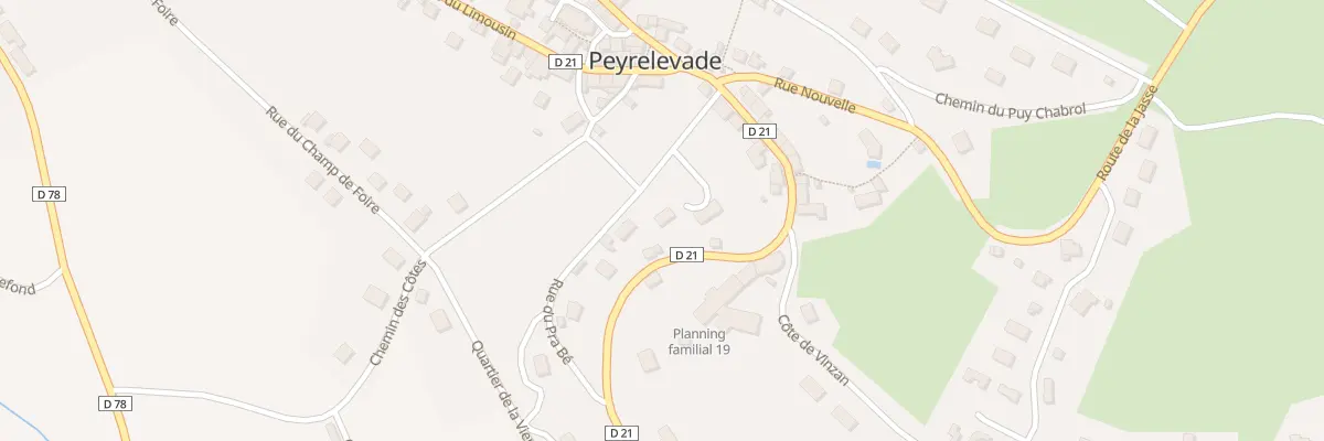 Plan du 7 Rue du Pra Be à Peyrelevade