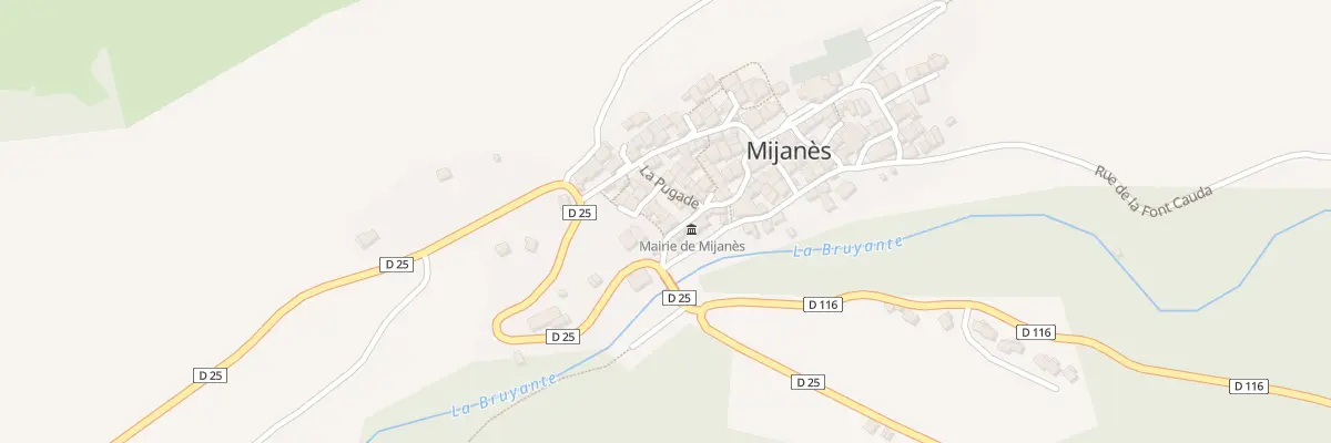 Plan du 83A Le Village à Mijanès