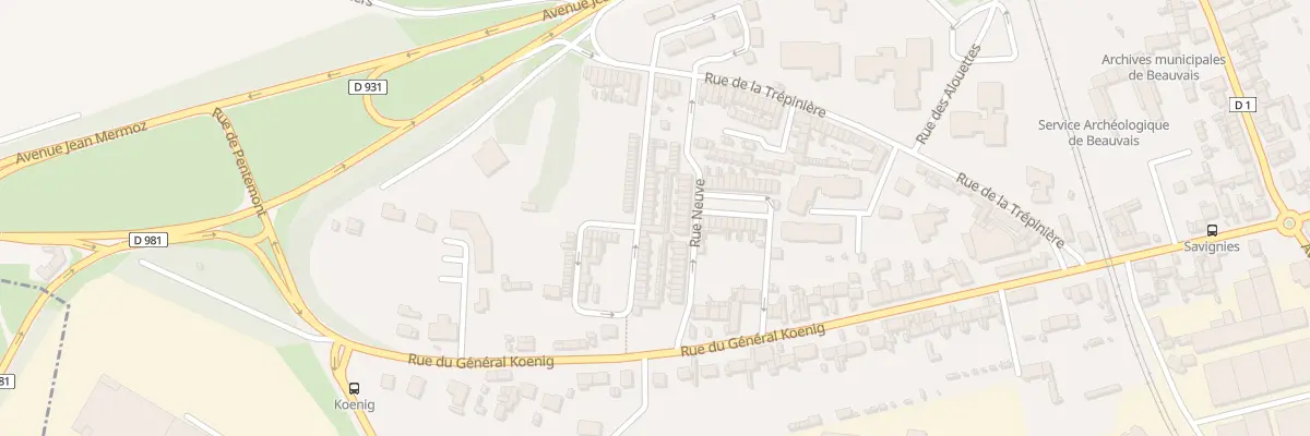 Plan du 13 Rue de la Belle Mouleuse à Beauvais