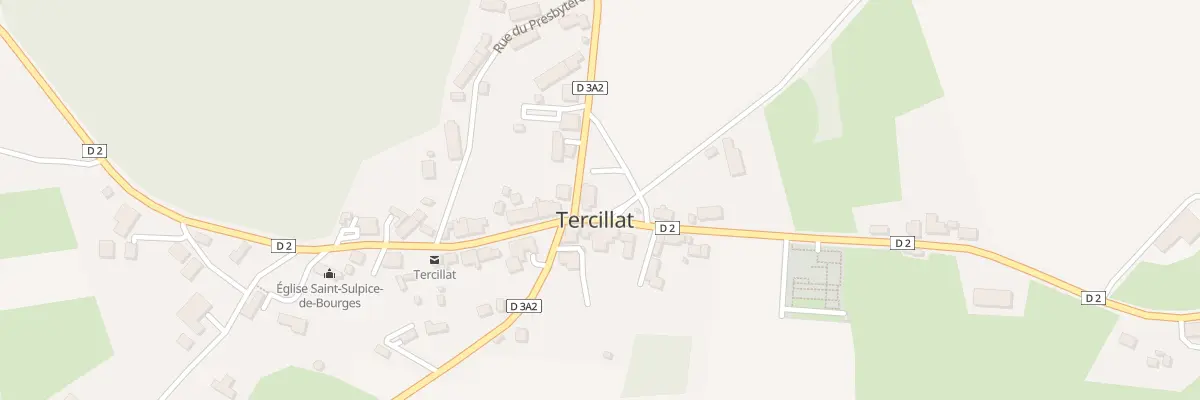 Plan du 1 Rte de Sazeray à Tercillat