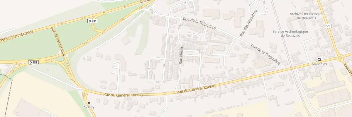 Plan du 12 Rue Neuve à Beauvais