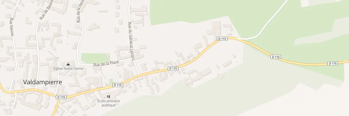 Plan du 16 Rue du Général de Gaulle à Valdampierre
