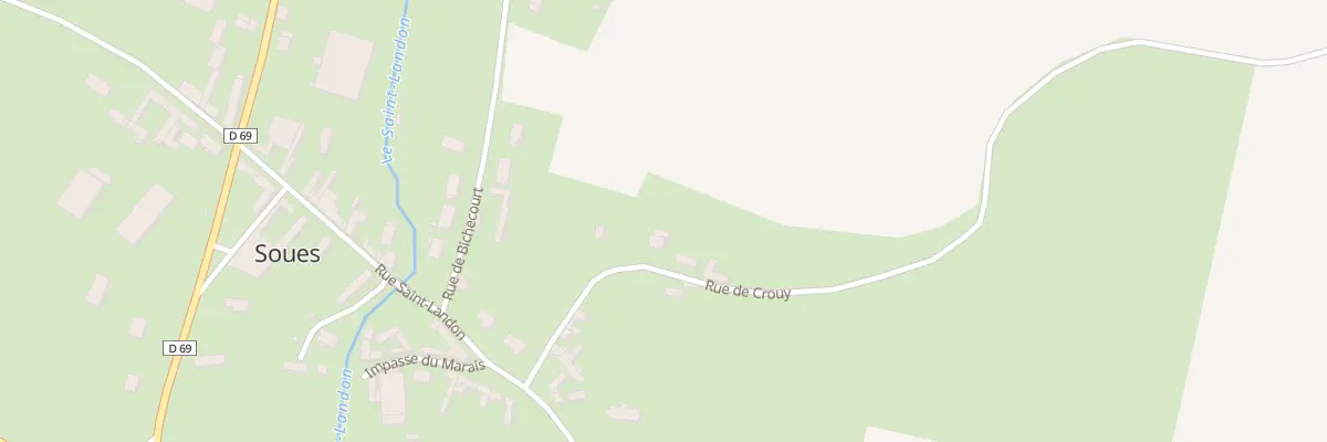 Plan du 7 Rue de Crouy à Soues