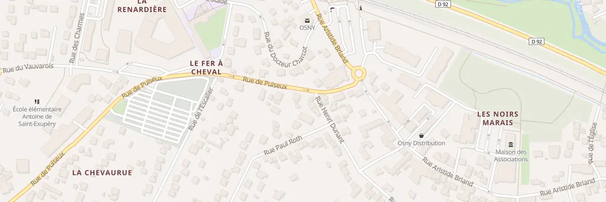 Plan du 2 Rue Henri Dunant à Osny