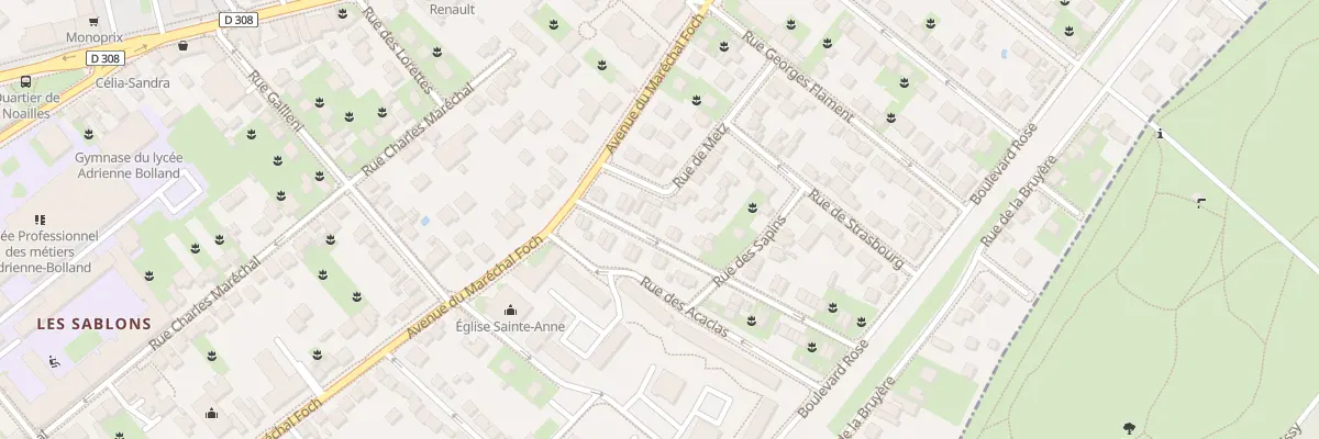 Plan du 11 Rue Roger Salengro à Poissy