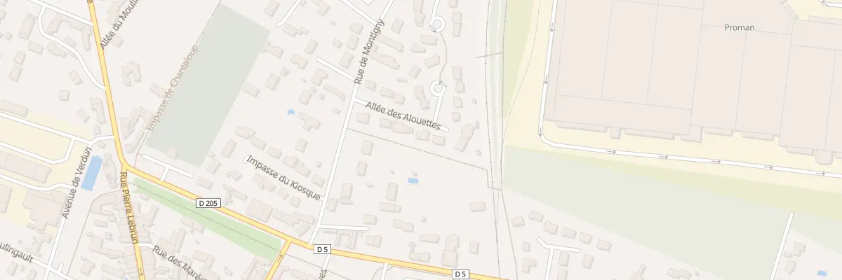 Plan du 8 All des Alouettes à Neuville-aux-Bois