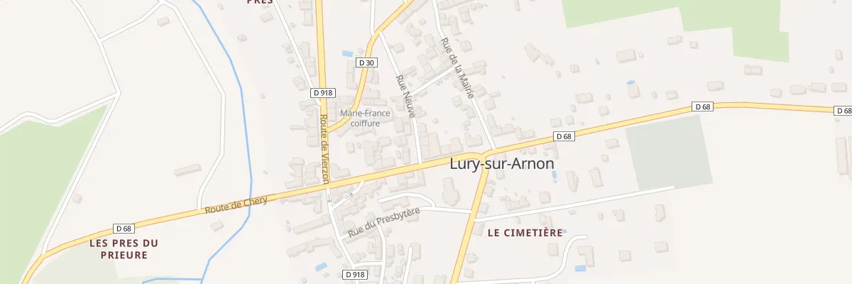 Plan du 2 Rue Neuve à Lury-sur-Arnon
