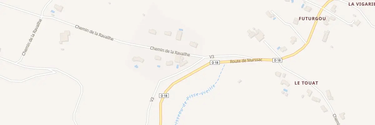 Plan du 1 Che de la Ravailhé à Castelnau-de-Lévis