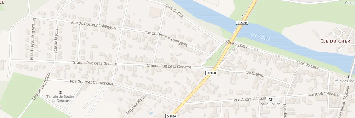 Plan du 8 Grande Rue de la Genette à Vierzon