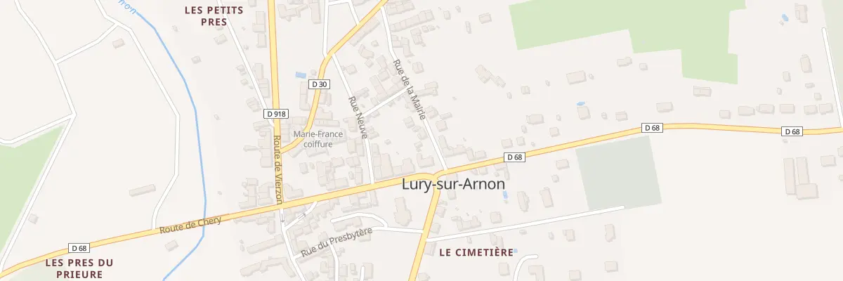 Plan du 1 Rue de la Mairie à Lury-sur-Arnon