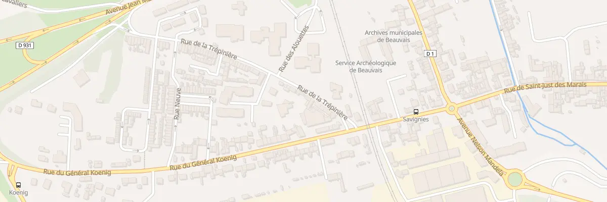 Plan du 14 Rue de la Trépinière à Beauvais