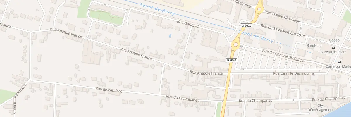 Plan du 20 Rue Anatole France à Vierzon