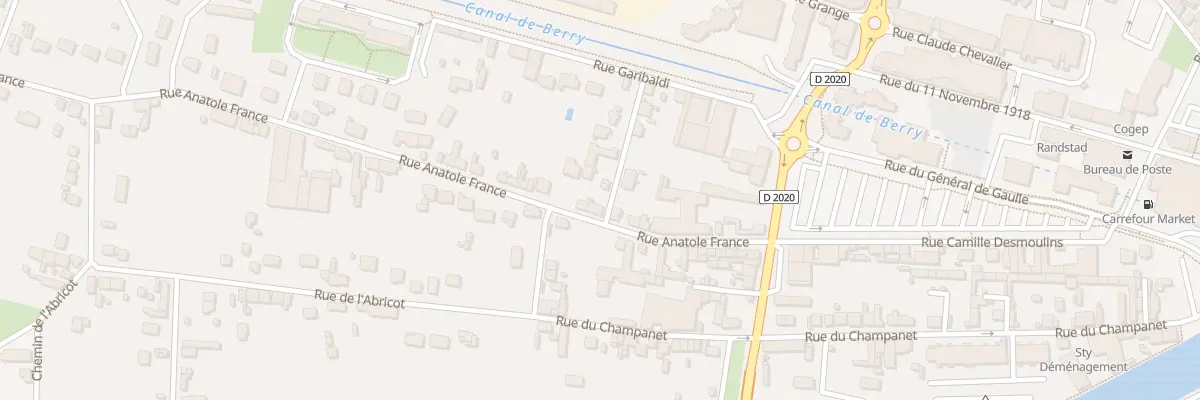 Plan du 18 Rue Anatole France à Vierzon