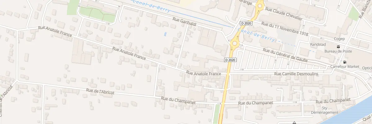 Plan du 14 Rue Anatole France à Vierzon