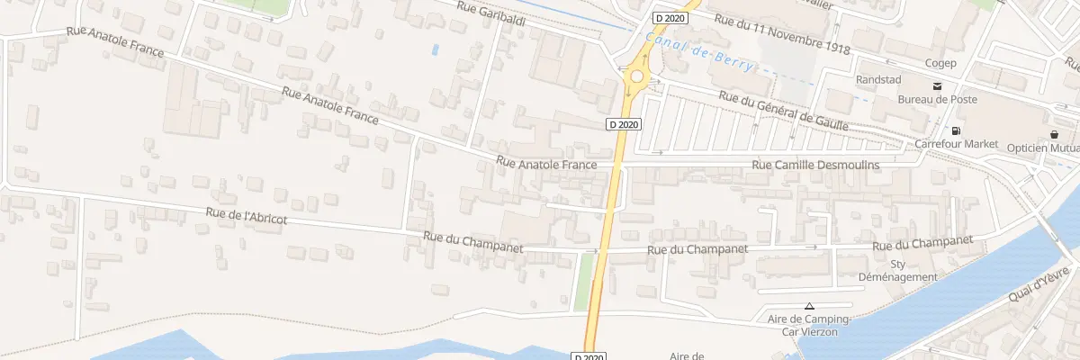 Plan du 15 Rue Anatole France à Vierzon