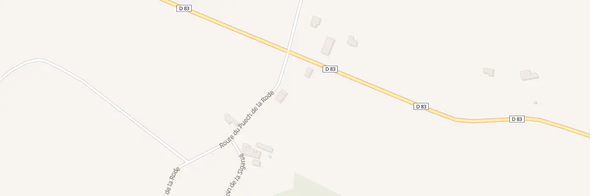 Plan du 75 Rte du Puech de La Rode à Brousse