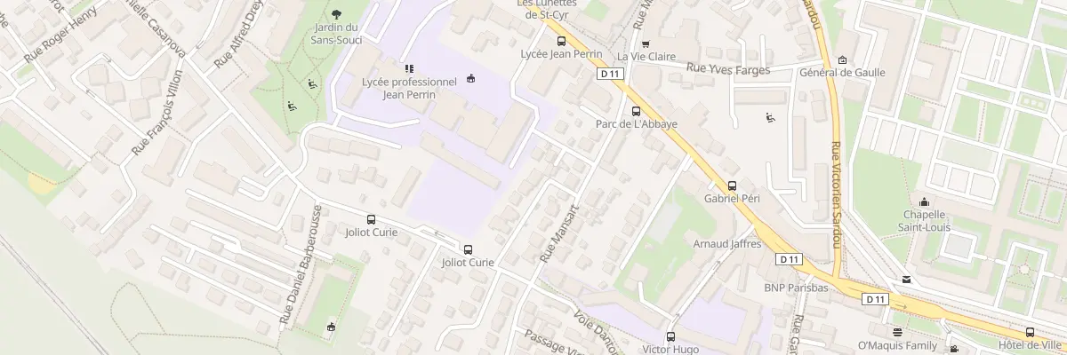 Plan du 11 Pas de la Penthievrerie à Saint-Cyr-l’École