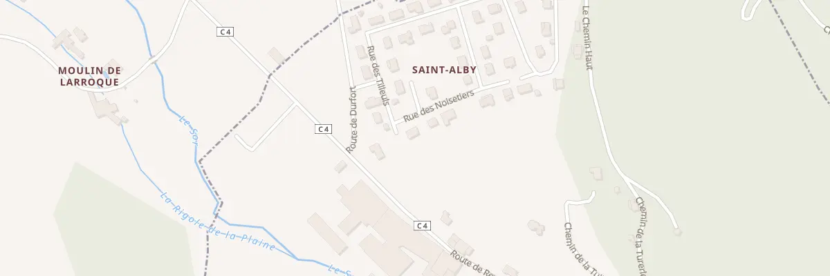 Plan du 2 Rue des Noisetiers à Durfort