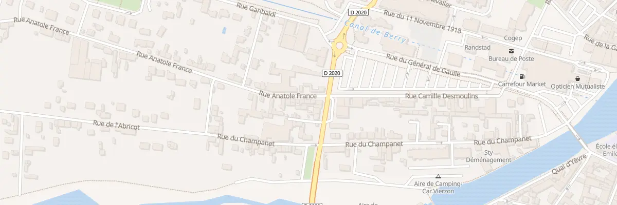 Plan du 5 Rue Anatole France à Vierzon