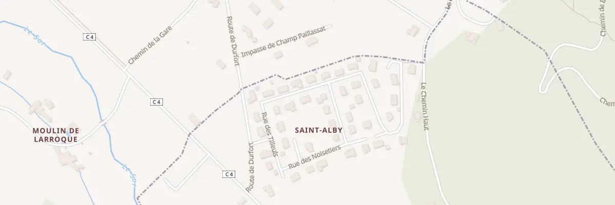 Plan du 12 Rue des Tilleuls à Durfort