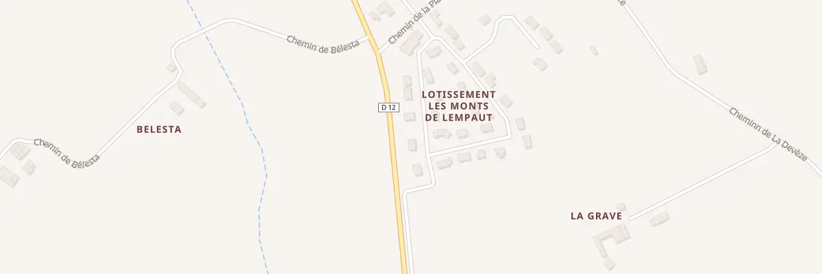 Plan du 12 Lot les Monts de Lempaut à Lempaut