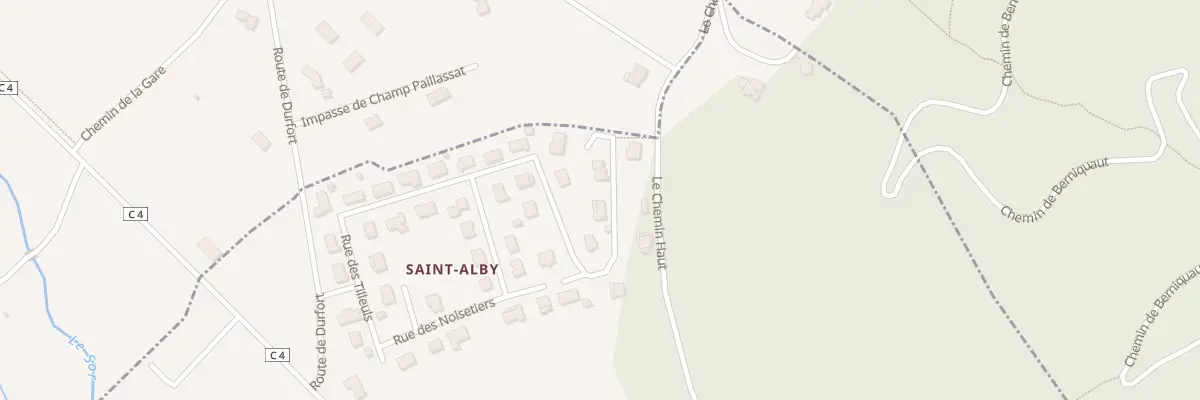 Plan du 37 Rue des Tilleuls à Durfort