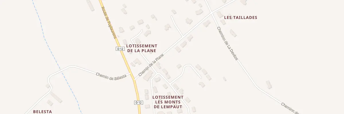 Plan du 97 Che de la Plane à Lempaut