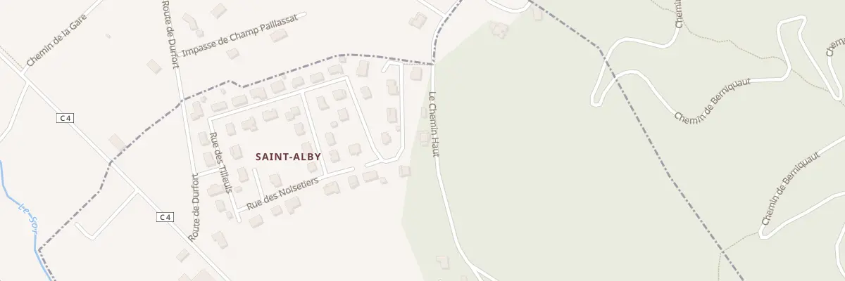 Plan du 28 Rue des Tilleuls à Durfort