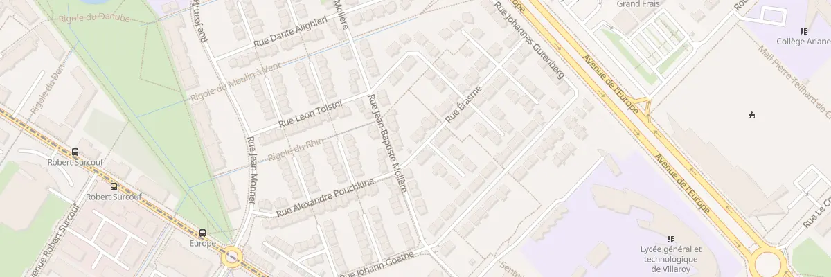 Plan du 1 Rue Erasme à Guyancourt