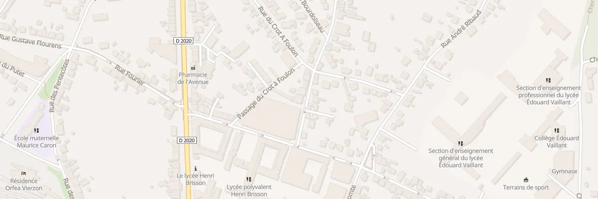 Plan du 3 Rue Henri Barbusse à Vierzon