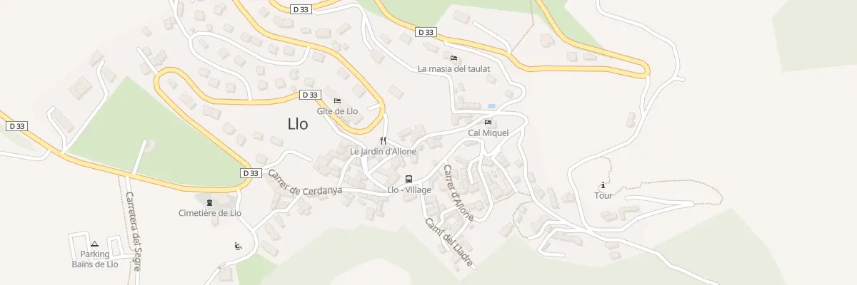 Plan du 92 Le Village à Llo