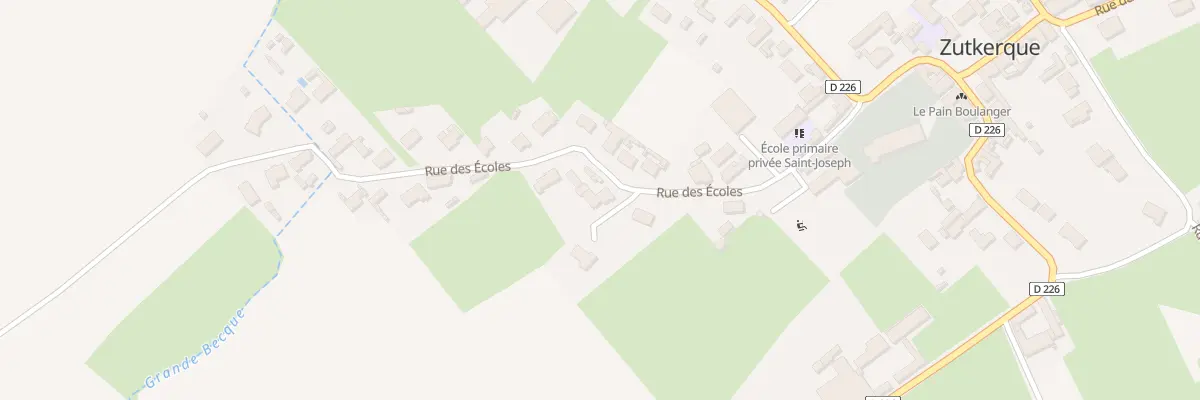 Plan du 203 Rue des Ecoles à Zutkerque