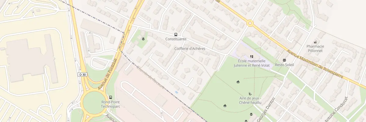 Plan du 3 Rue Gracchus Babeuf à Achères