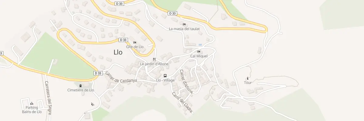 Plan du 90 Le Village à Llo
