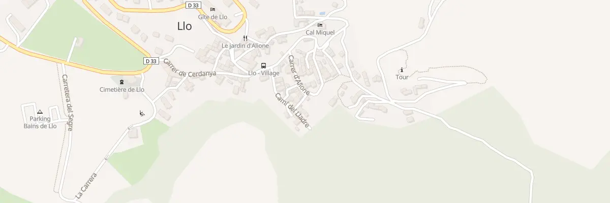 Plan du 48 Le Village à Llo