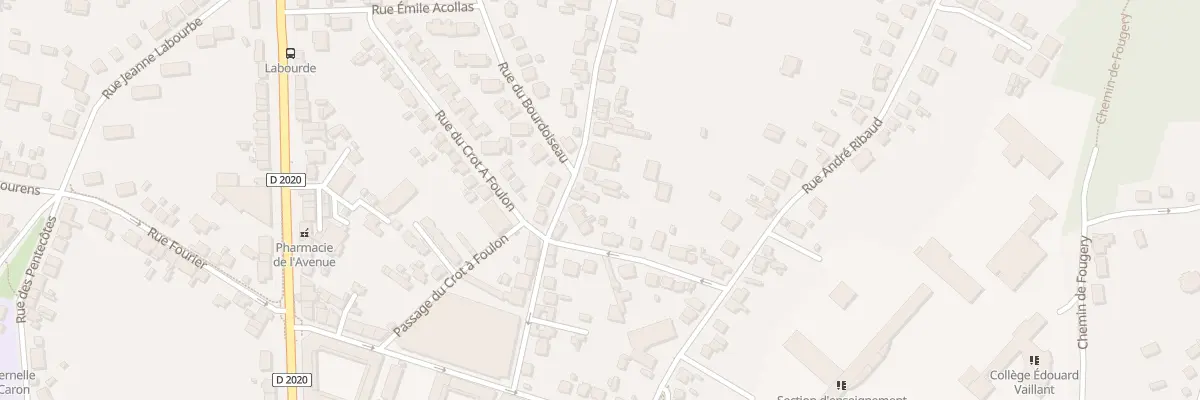 Plan du 20 Rue Henri Barbusse à Vierzon