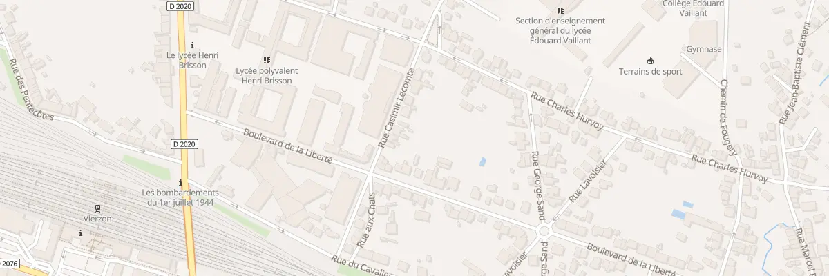 Plan du 17 Rue Casimir Lecomte à Vierzon