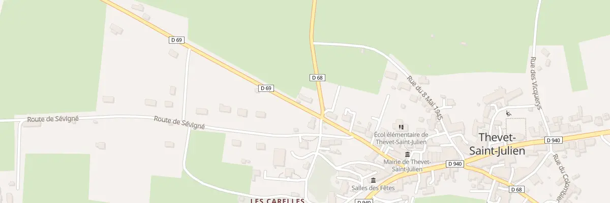 Plan du 5008 Les Ouches à Thevet-Saint-Julien