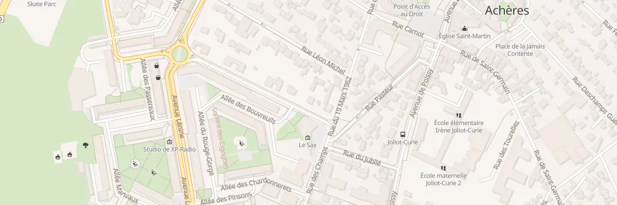 Plan du 4 Rue Pasteur M L King à Achères