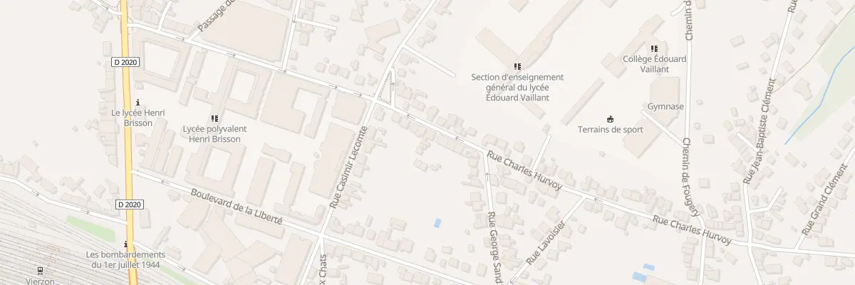 Plan du 22 Rue Charles Hurvoy à Vierzon