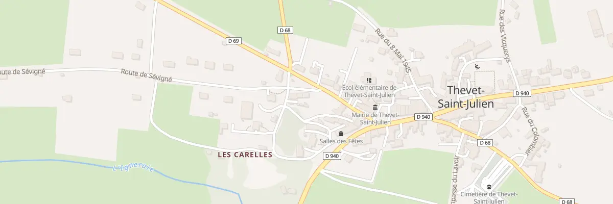 Plan du 1 Pl des Combattants En Afn à Thevet-Saint-Julien