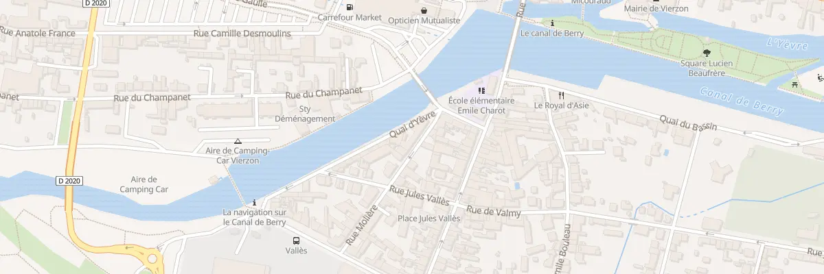 Plan du 1 Rue Molière à Vierzon