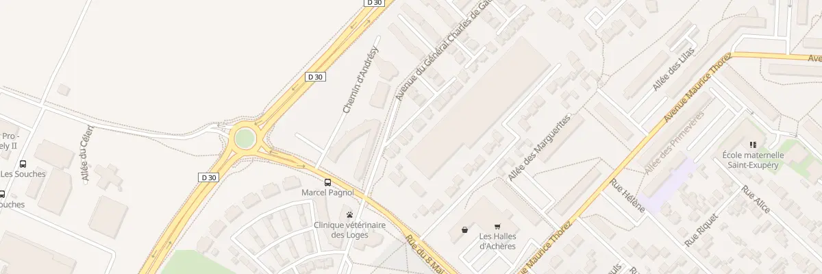 Plan du 8 Av du Général de Gaulle à Achères