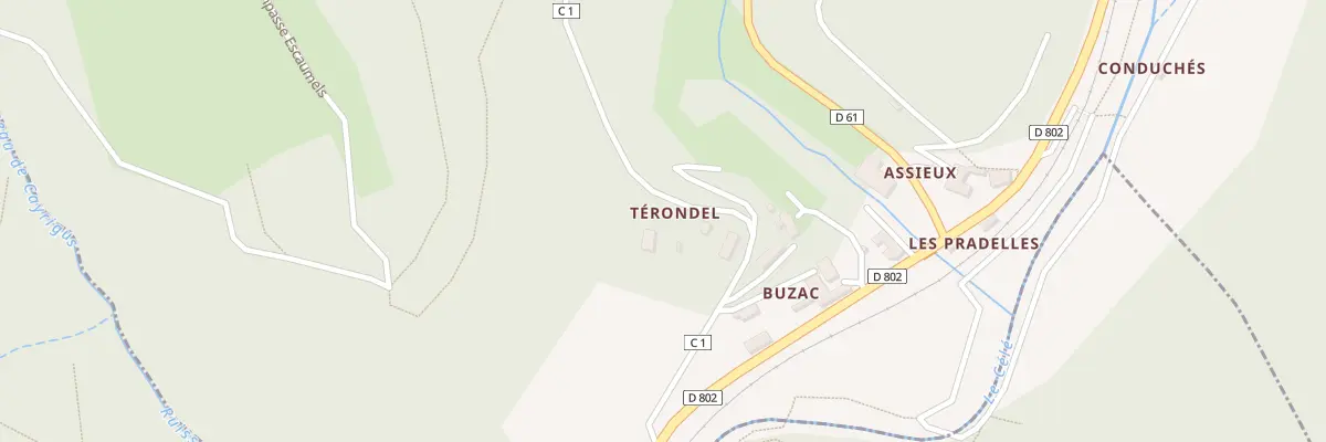 Plan du 5135 Terondel à Viazac