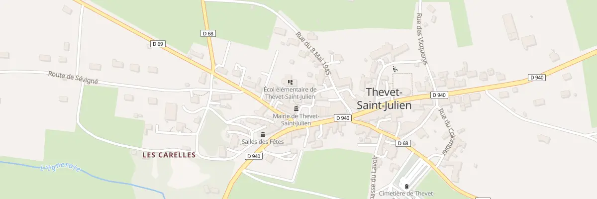 Plan du 8 Pl de la Mairie à Thevet-Saint-Julien