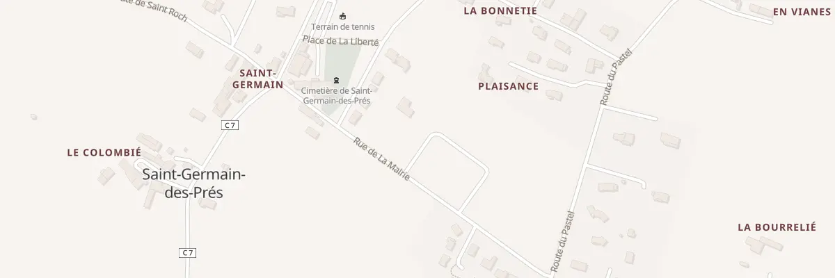 Plan du 33 La Bonnetie à Saint-Germain-des-Prés