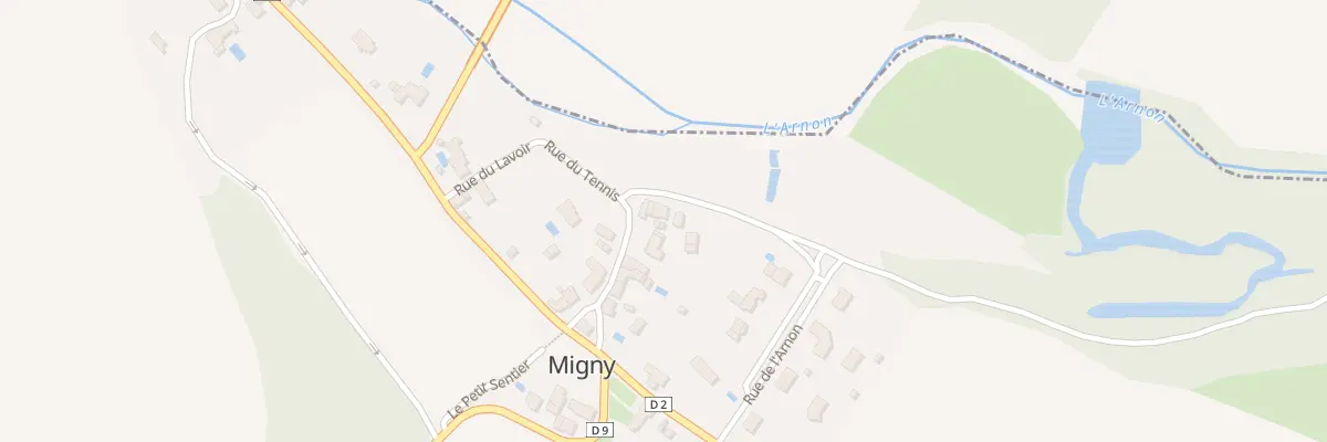 Plan du 14 Rue des Lilas à Migny